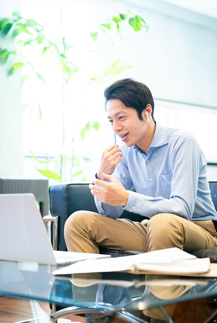 Our commitment to the SDGs法案順守、在宅勤務制度の充実、健康経営(BCP管理) イメージ